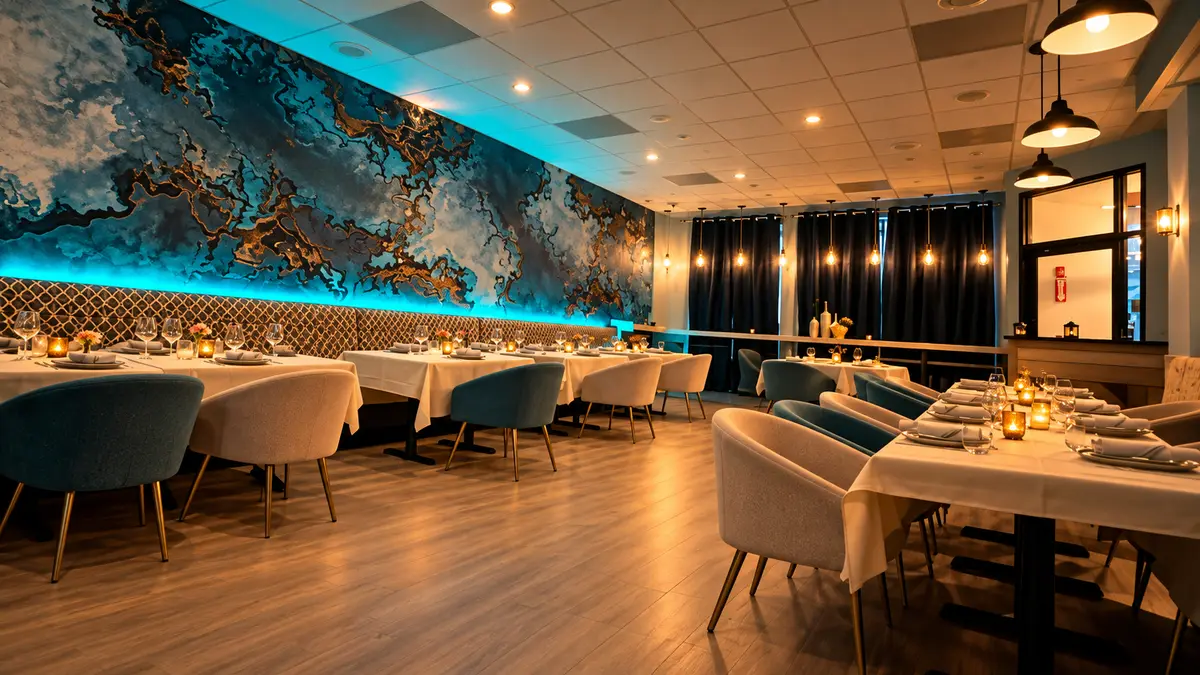 The Blue Sapphire Room set for a private celebration