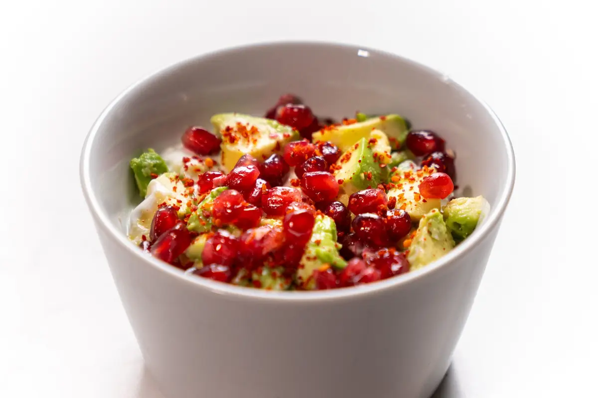 Avocado-Pomegranate Raita at The Treasury