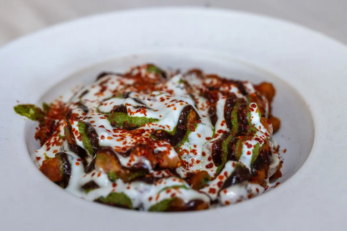 Pinwheel Samosa Chaat at The Treasury