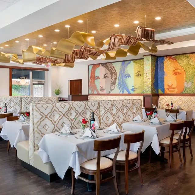 The dining room at The Treasury, an Indian restaurant near Stoneham