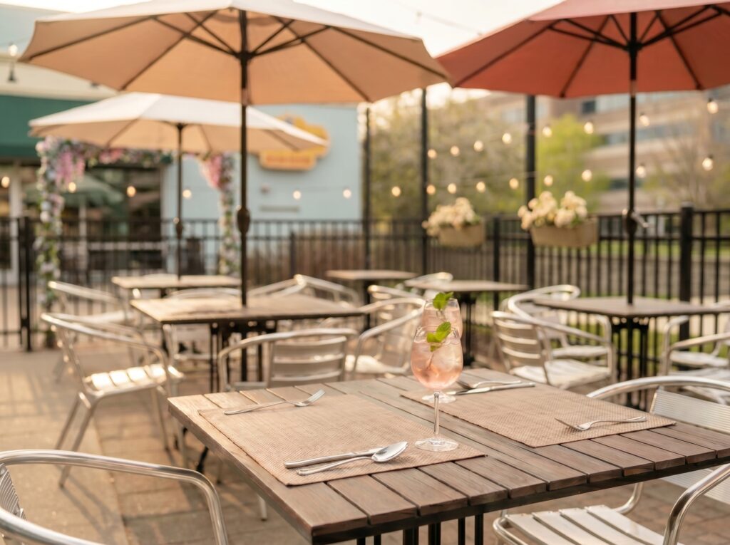 Discover the best outdoor dining in Burlington MA at Treasury Indian Kitchen. Enjoy patio dining, craft cocktails, and elevated Indian cuisine this summer.